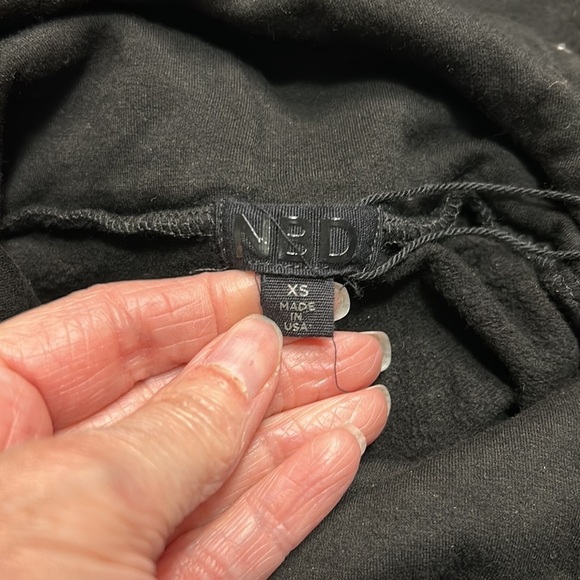 REVOLVE NBD Harbor Turtleneck Black Fleece Snap Button Placket XS NEW - Picture 10 of 14